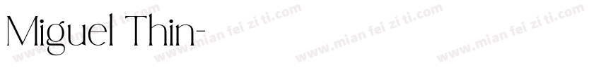 Miguel Thin字体转换